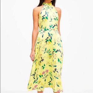 NWT Banana Republic yellow floral long dress size 2